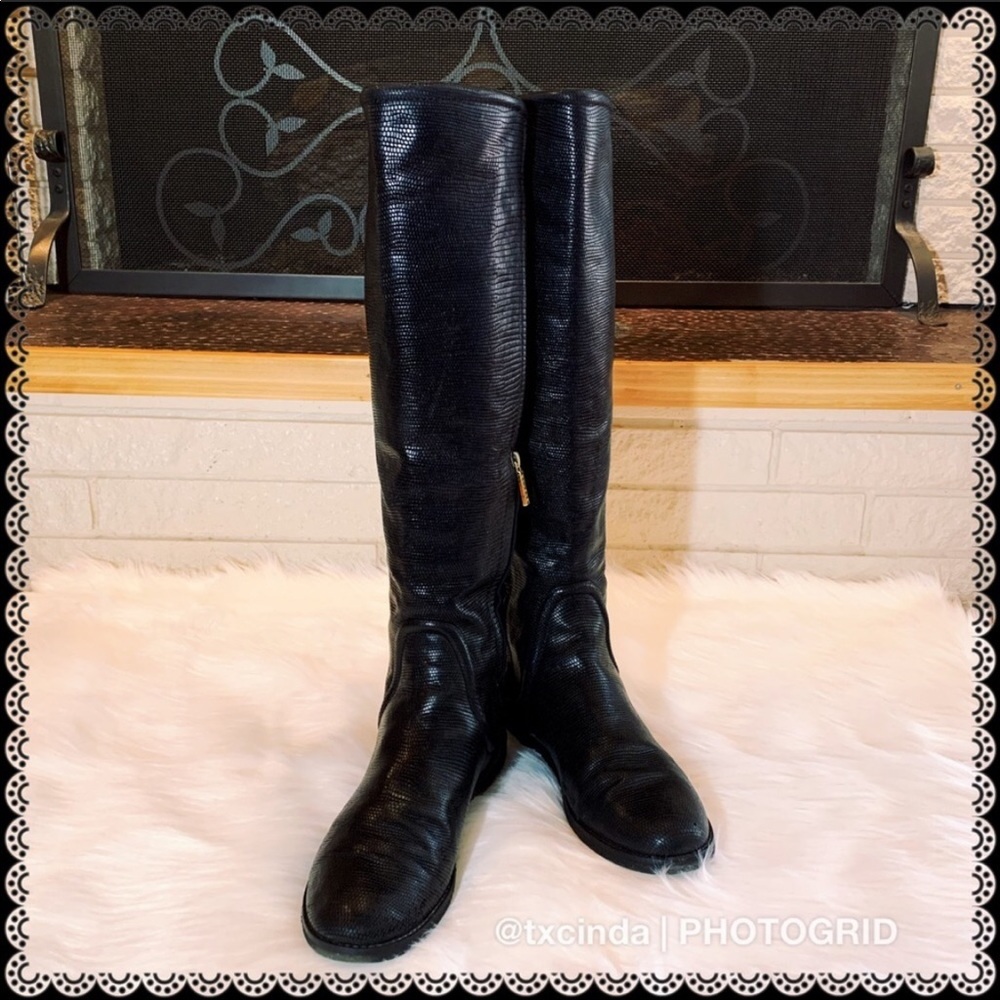 BALDAN Talum Nero Morea Stretch Leather Tall Boots